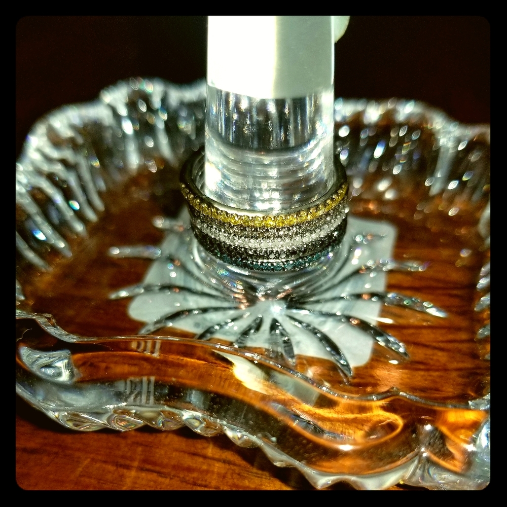 REAL Multicolored Diamond Rings